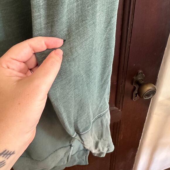 FREE PEOPLE | Green Queen of Hearts Cotton Modal Hooded Tunic | Extra Small - Picture 6 of 8